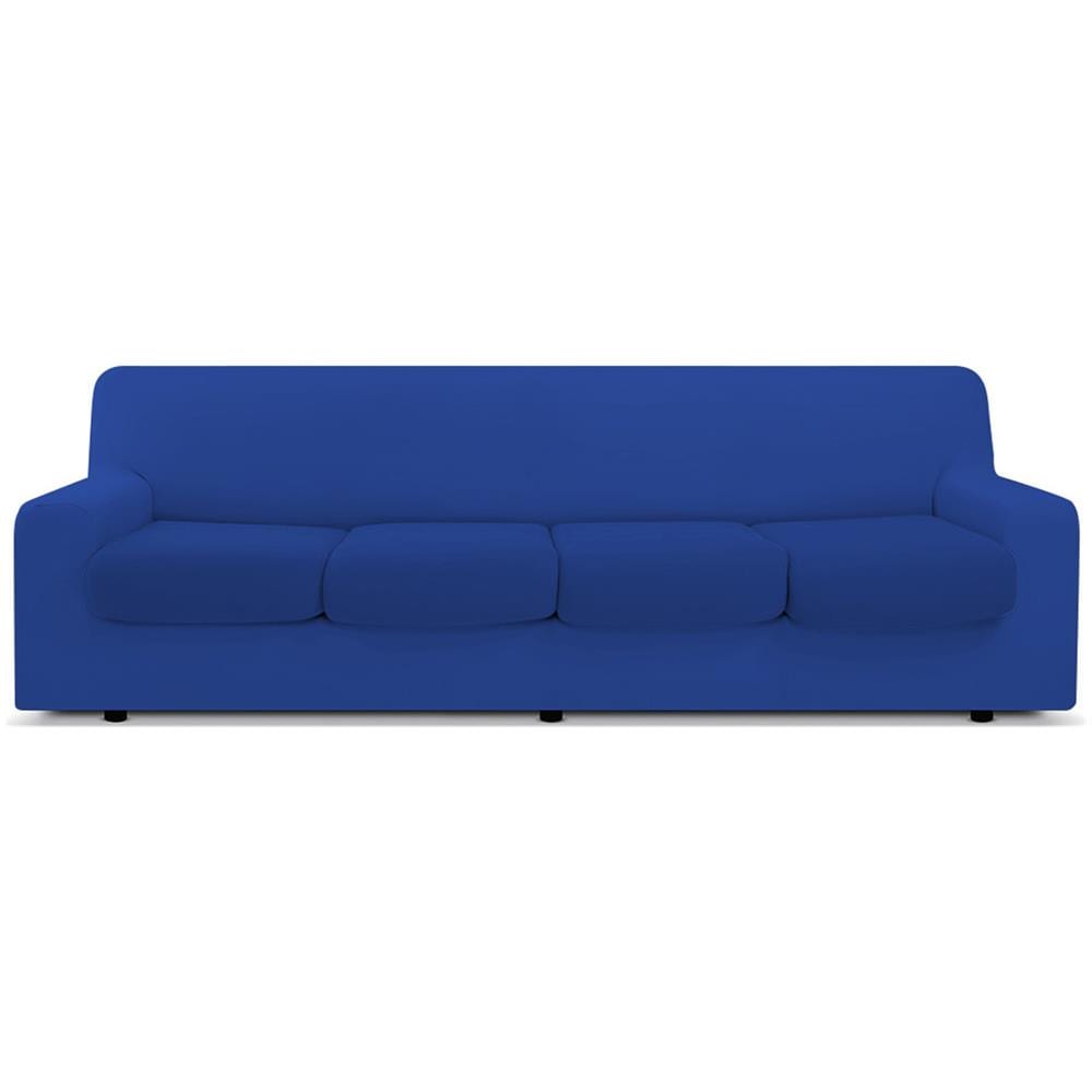 Copridivano Antimacchia Elasticizzato Protettivo Impermeabile Genius Tinta Unita 4 Posti Xl Blu 1002 - Foto 1