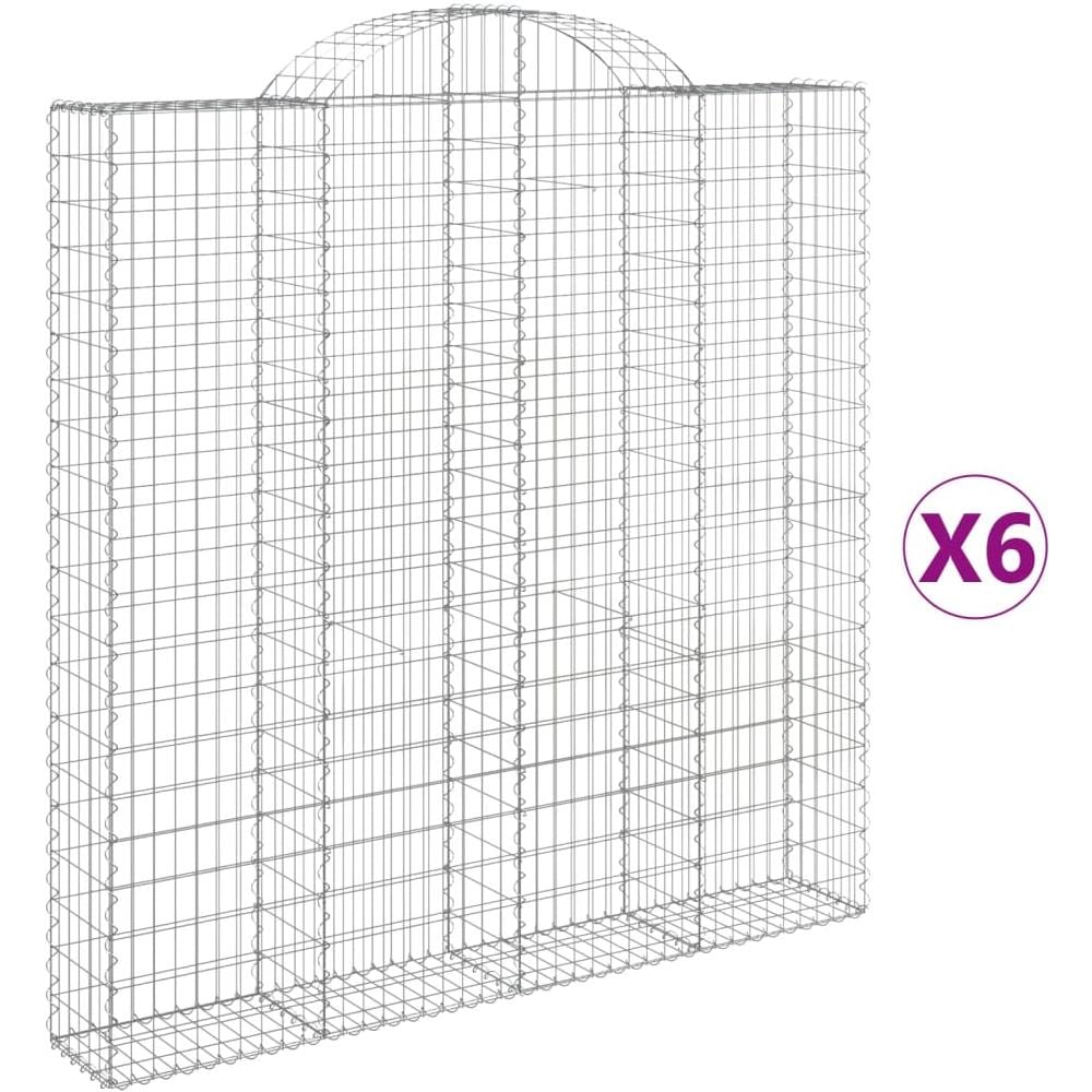 Cesti Gabbioni Ad Arco 6 Pz 200x30x200/220 Cm Ferro Zincato - Foto 2