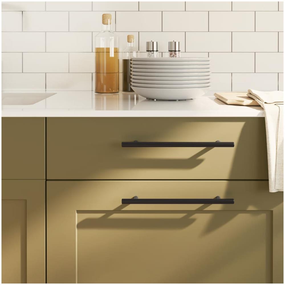 Maniglie per Mobili 20 pz Nere 192 mm in Acciaio Inox - Foto 1