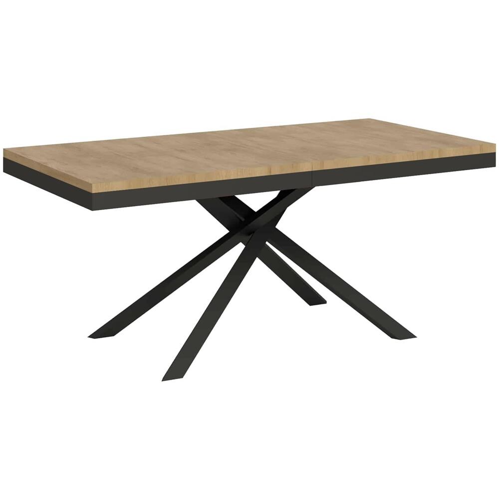 Tavolo allungabile 90x180/440 cm Karida Evolution quercia natura telaio antracite - Foto 1