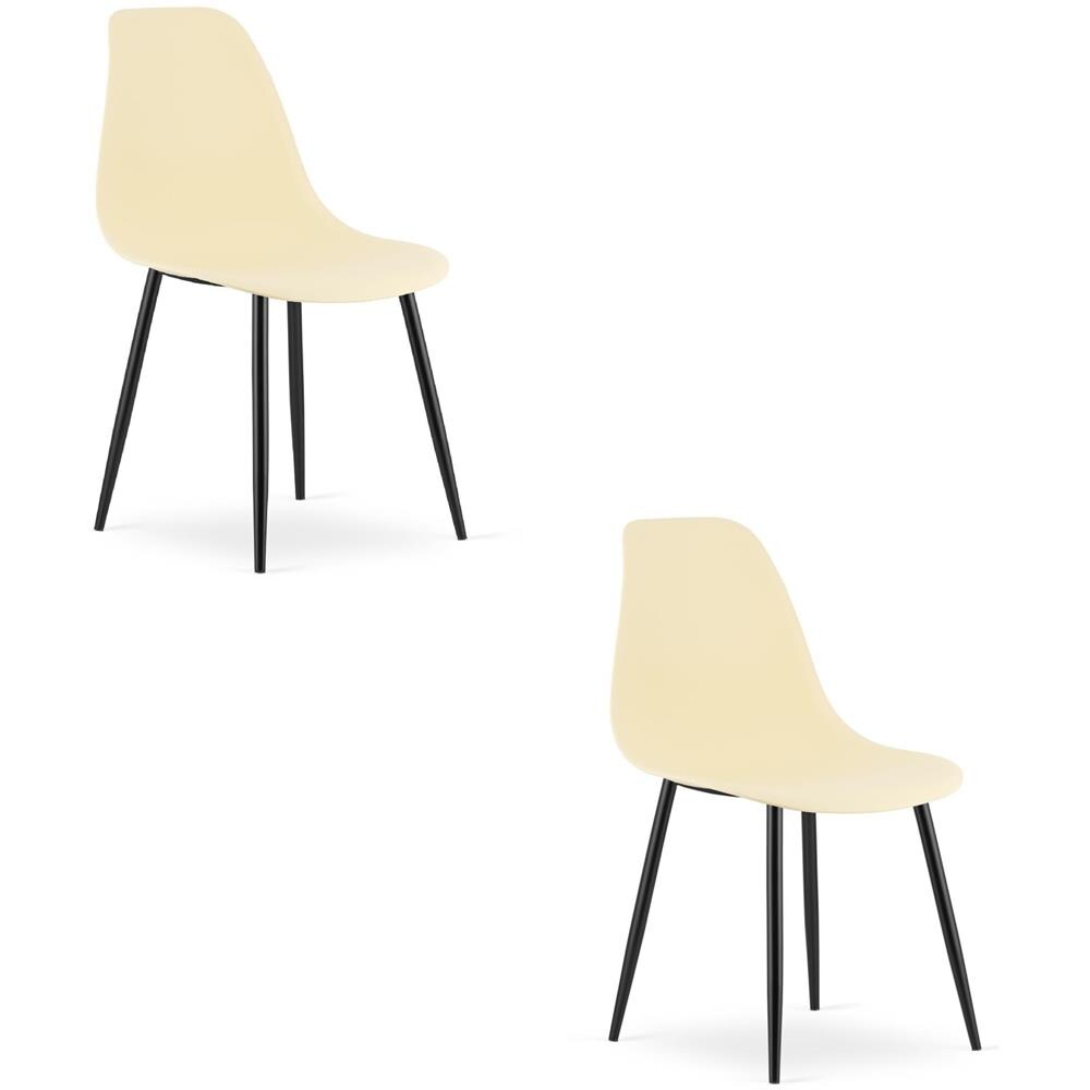 Sedia da scrivania moderna WAT color crema x2 - Foto 1