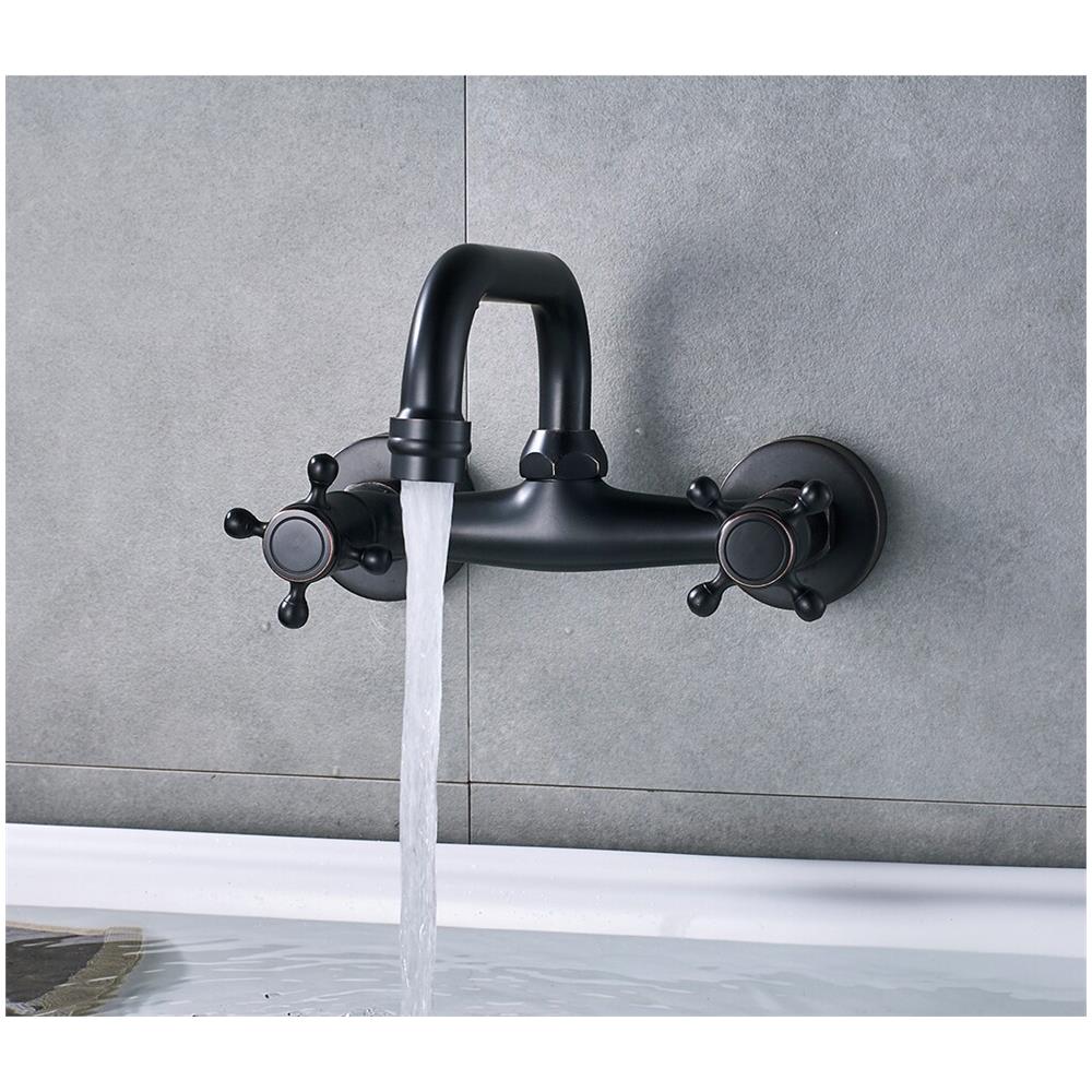 Rubinetto per lavabo da bagno, Blackswan, tipo M143, modello nero anticato, misura 21 cm - Foto 2