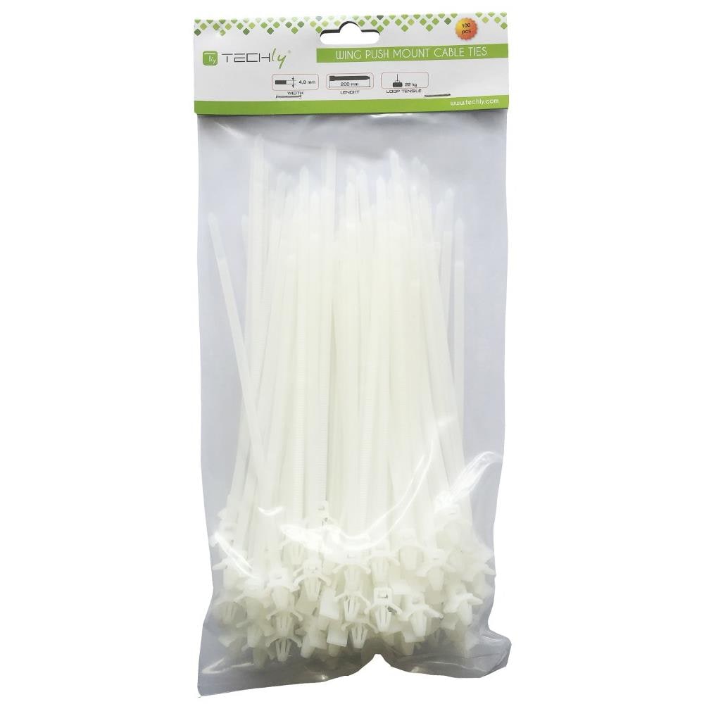 ISWTW-20048A - Fascette Fermacavi con Innesto Rapido 200x4,8mm in Nylon 100pz Bianco - Foto 2