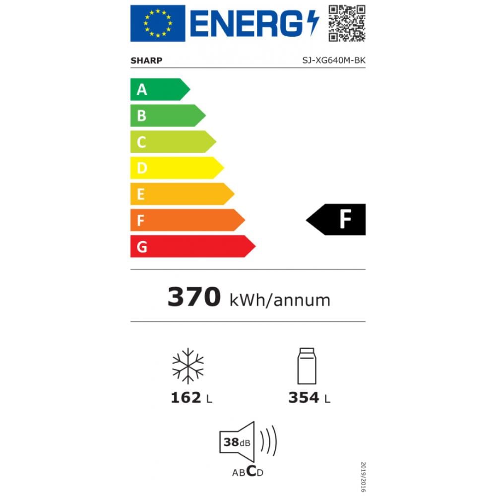 Frigorifero Doppia Porta SJXG640MBK Classe Energetica F Colore Nero - Foto 2