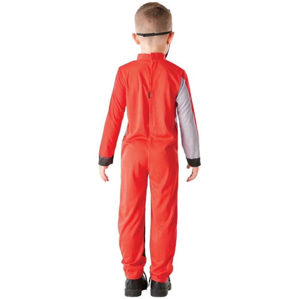 Costume Classico Power Rangers Rosso Per Bambino - Taglia: 3/4 Anni (90/104 Cm) - Foto 4