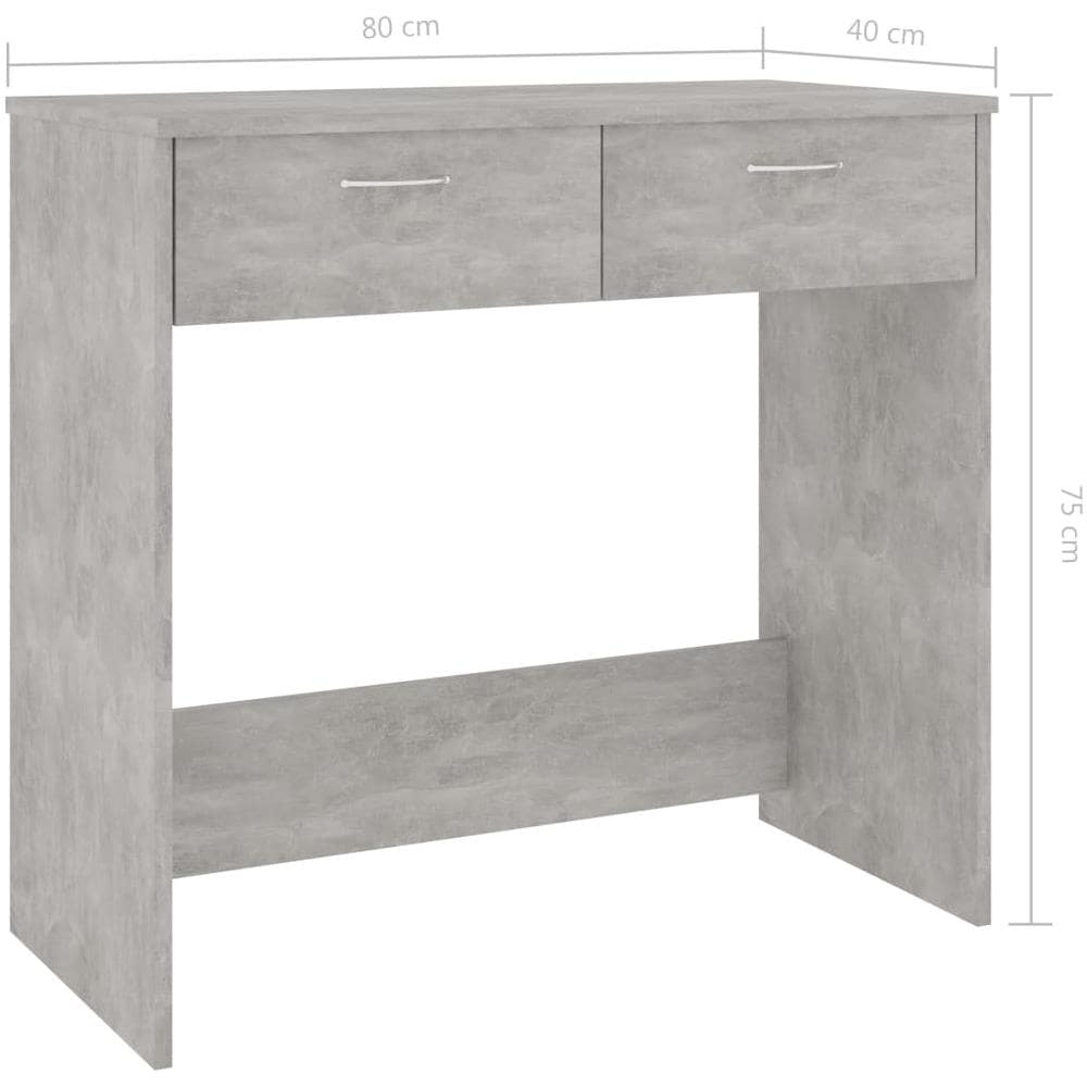 Scrivania Grigio Cemento 80x40x75 cm in Legno Multistrato - Foto 6