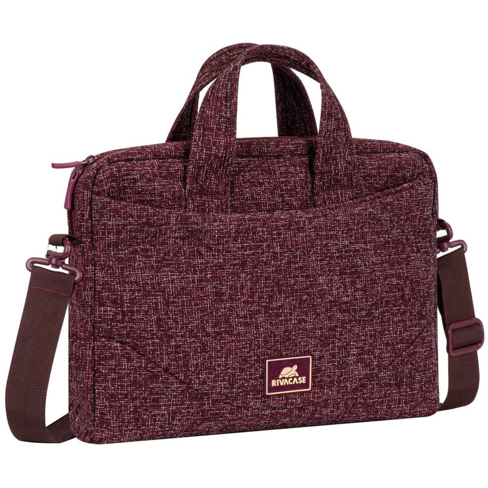 Borsa Burgundy per Notebook fino a 14" in Poliestere Colore Borgogna e Bianco - Foto 1