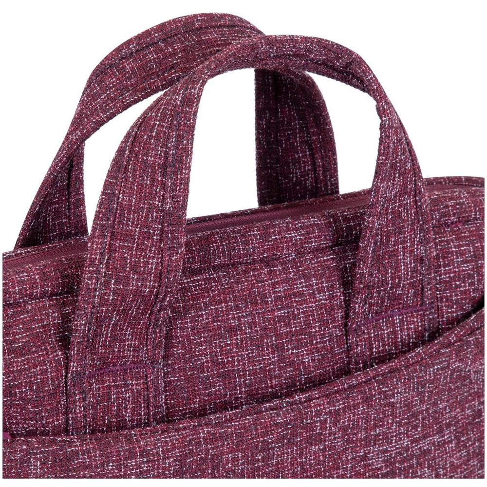 Borsa Burgundy per Notebook fino a 14" in Poliestere Colore Borgogna e Bianco - Foto 6