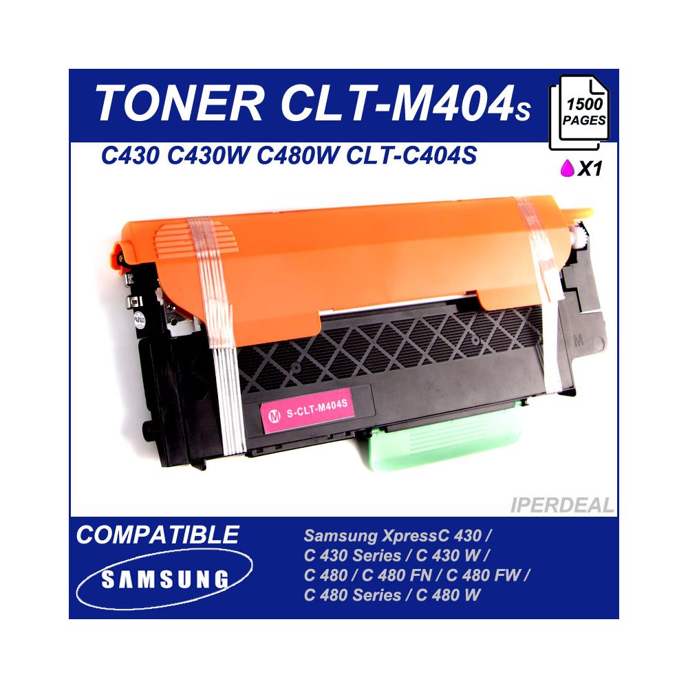 Cartuccia Laser Toner, Modello Clt-m404s, (colore Magenta) Per Stampante Samsung Sl-c430w / c430 / c432w - Foto 1
