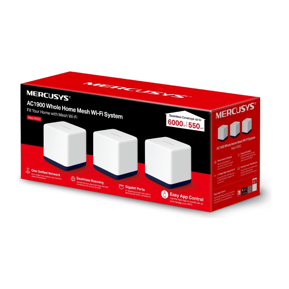 Sistema Wi-Fi Mesh AC1900  Dual Band (2.4 GHz/5 GHz) Wi-Fi 5 (802.11ac) Colore Bianco - Foto 6