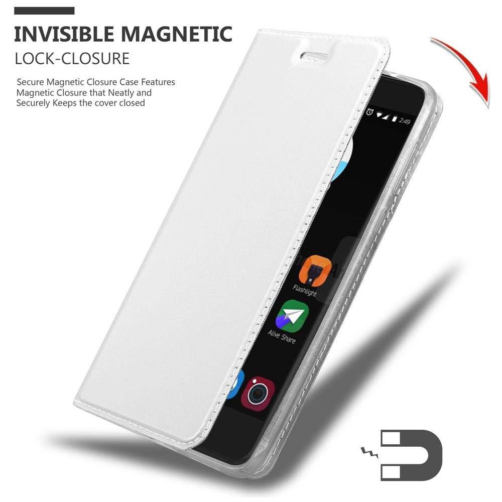 Custodia Compatibile Con Zte Blade V7 In Classy Argento - Coperchio Protettiva Con Chiusura Magnetica, Funzione Stand E Tasca Per Le Carte - Foto 8