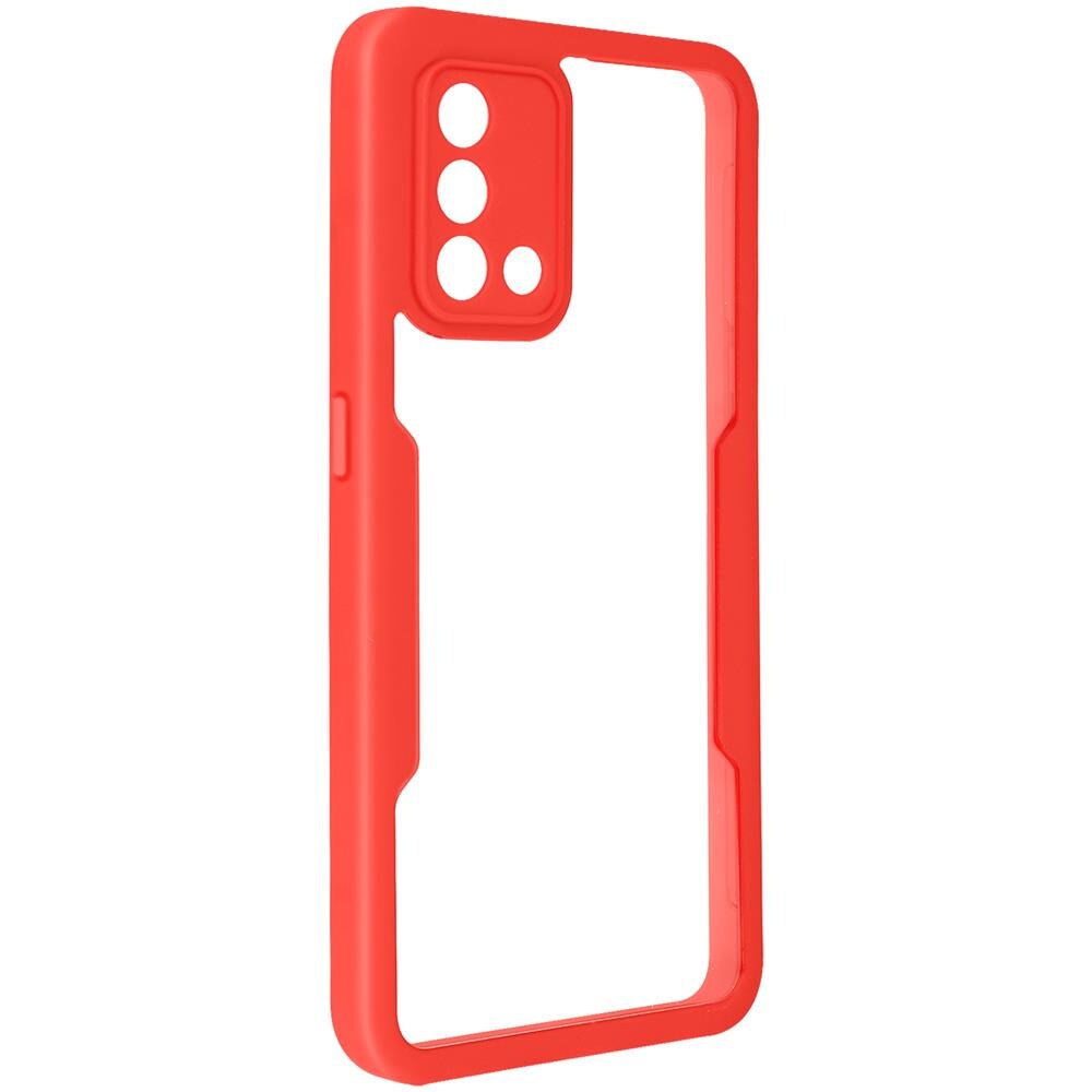 Cover Oppo A74 4g Retro Plexiglass Fronte Polimero Bordo Rosso - Foto 5