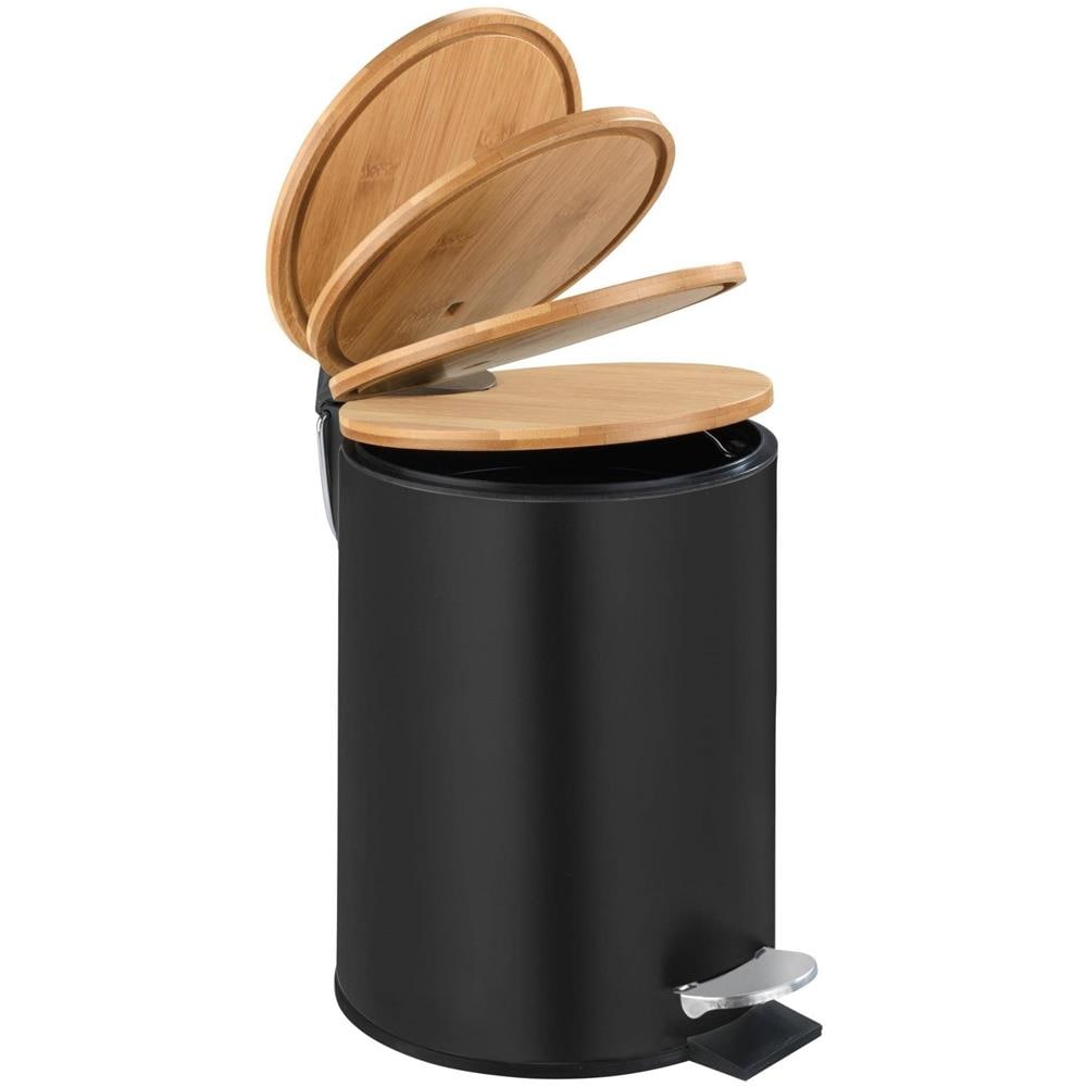 Pattumiera Da Bagno Tortona, Copertura In Bambù, Con Funzione Easy-close, 3 L, Wenko - Foto 2