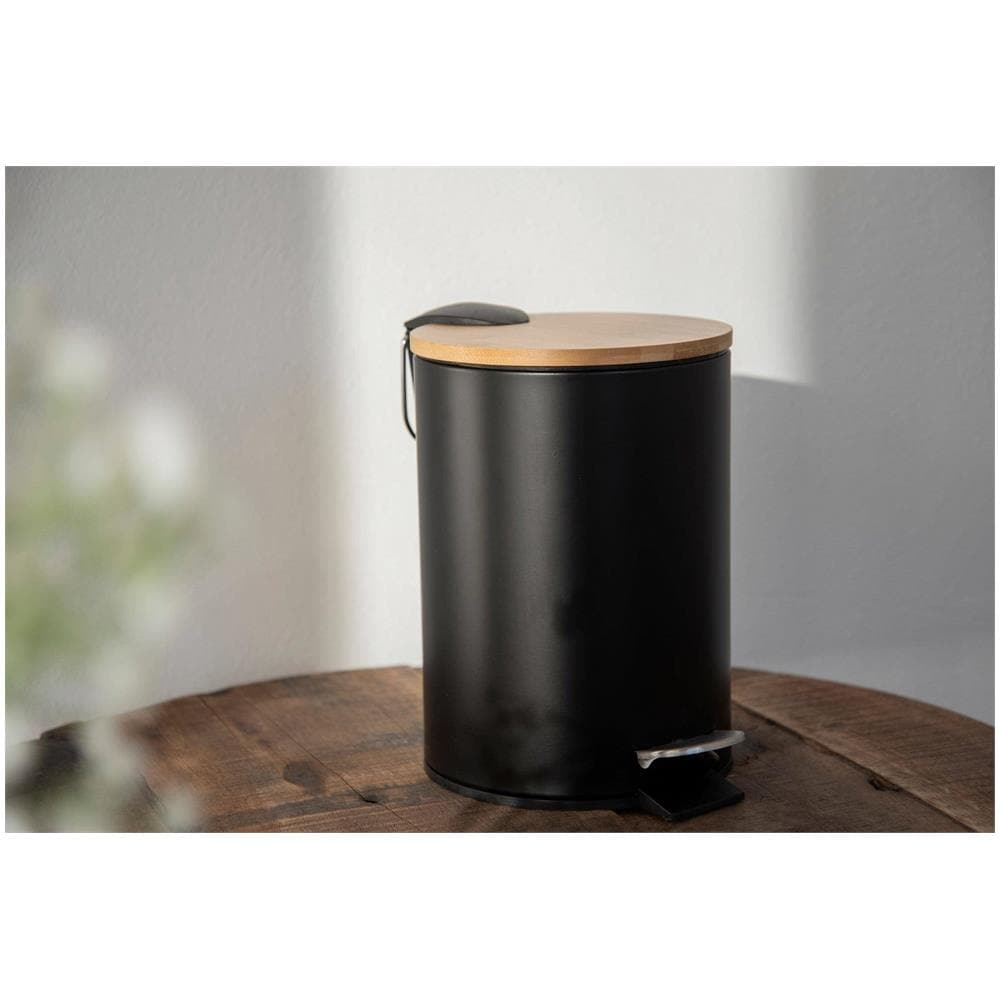 Pattumiera Da Bagno Tortona, Copertura In Bambù, Con Funzione Easy-close, 3 L, Wenko - Foto 5