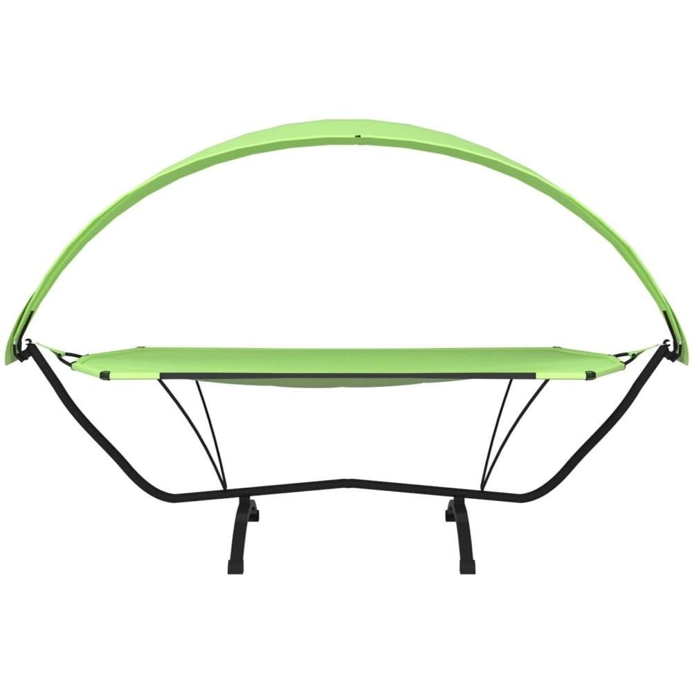 Lettino con Tettuccio Verde in Acciaio e Tessuto Oxford - Foto 3