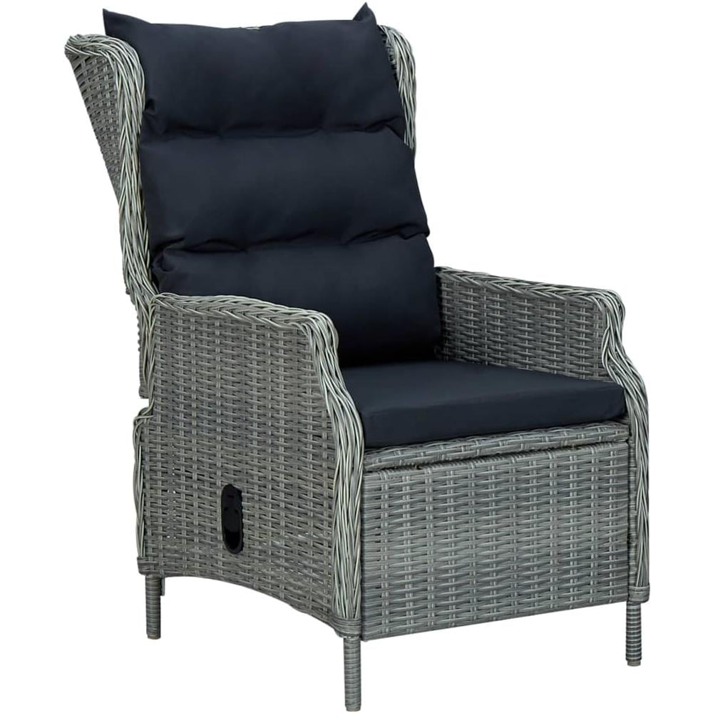 Set Mobili Da Pranzo Per Giardino 5 Pz Grigio Chiaro - Foto 3