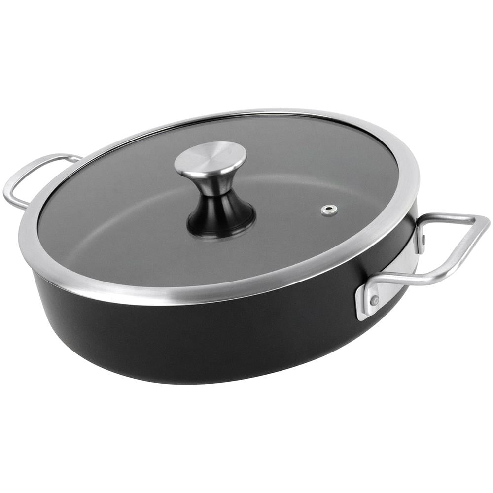 Ares Set Di Pentole Induzione 6-piece Antiaderente Casseruoli, Padelle Design Vintage Nero - Foto 8