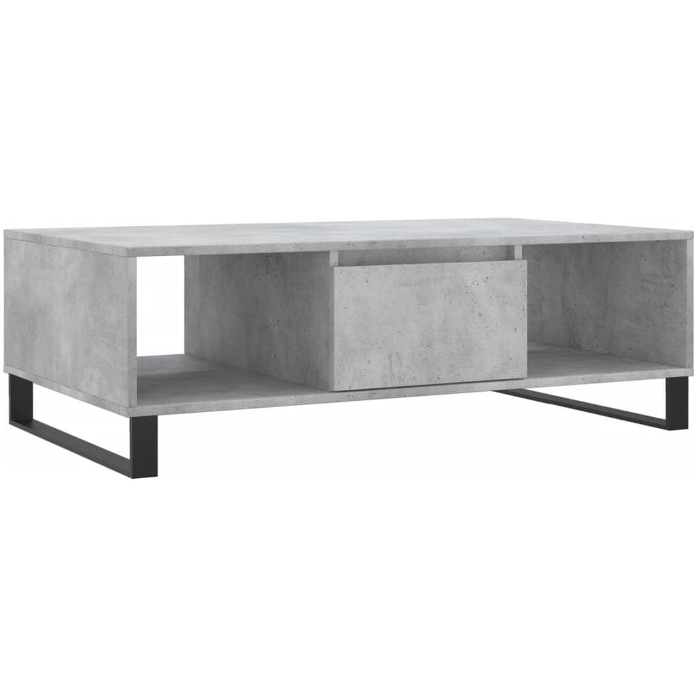 Tavolino Salotto Grigio Cemento 104x60x35 Cm Legno Multistrato - Foto 2