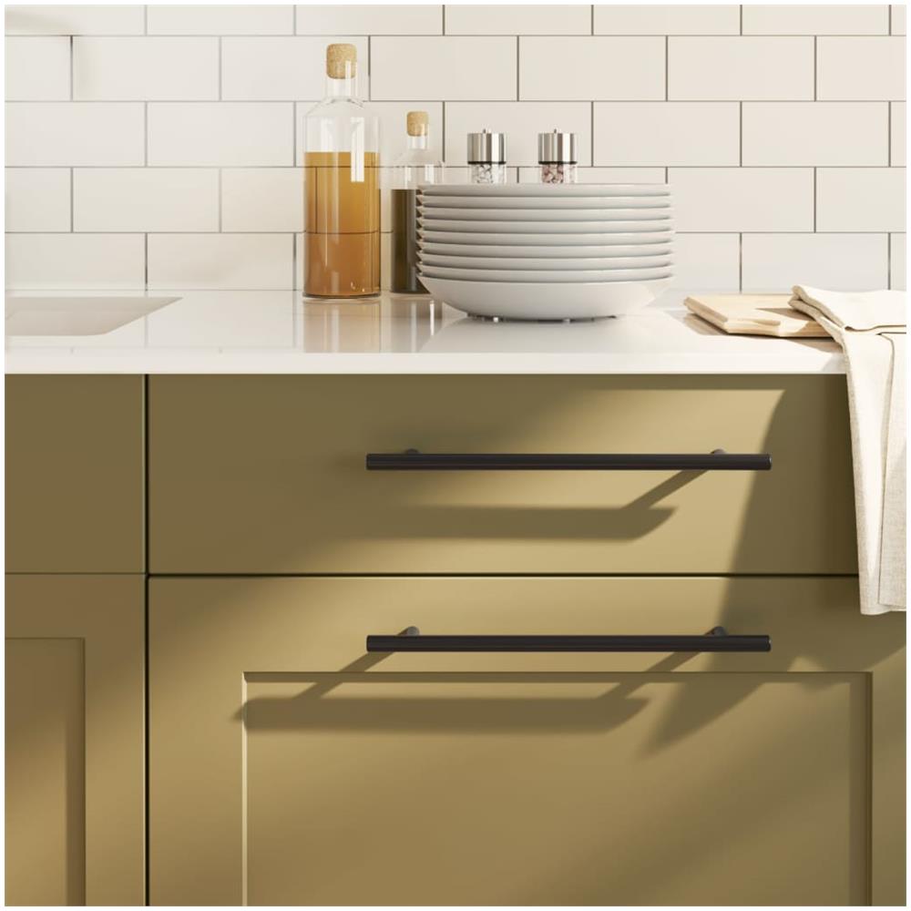 Maniglie per Mobili 20 pz Nere 224 mm in Acciaio Inox - Foto 1