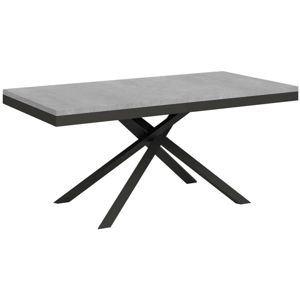 Tavolo allungabile 90x180/440 cm Karida Evolution cemento telaio antracite - Foto 1