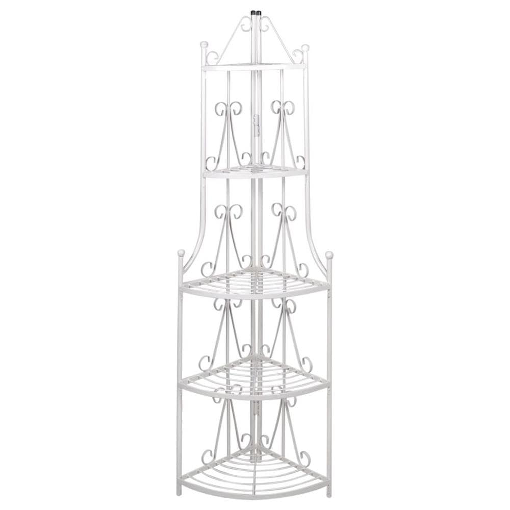 Scaffale Per Piante Porta Ad Angolo Bianco - Foto 1