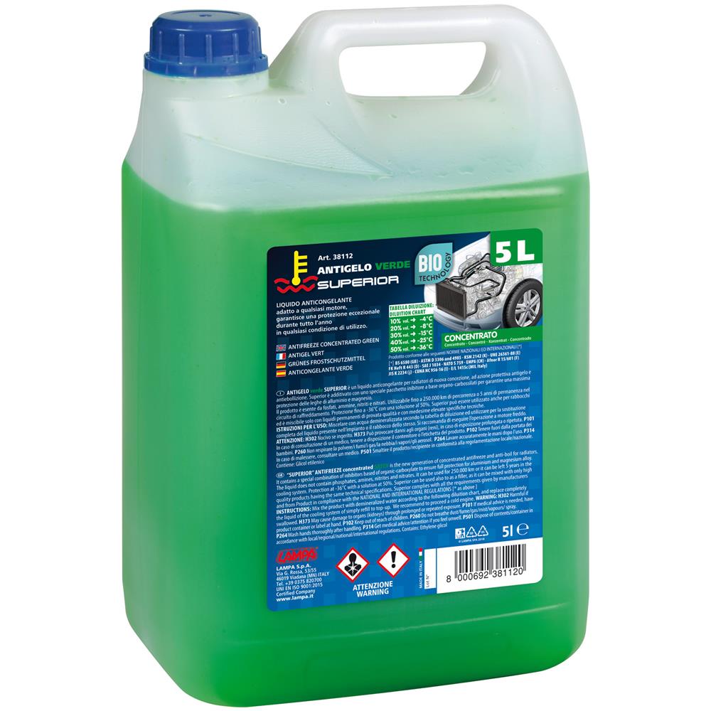 Superior-verde, Liquido Antigelo Radiatore Concentrato (-36 c) - 5 L - Foto 1
