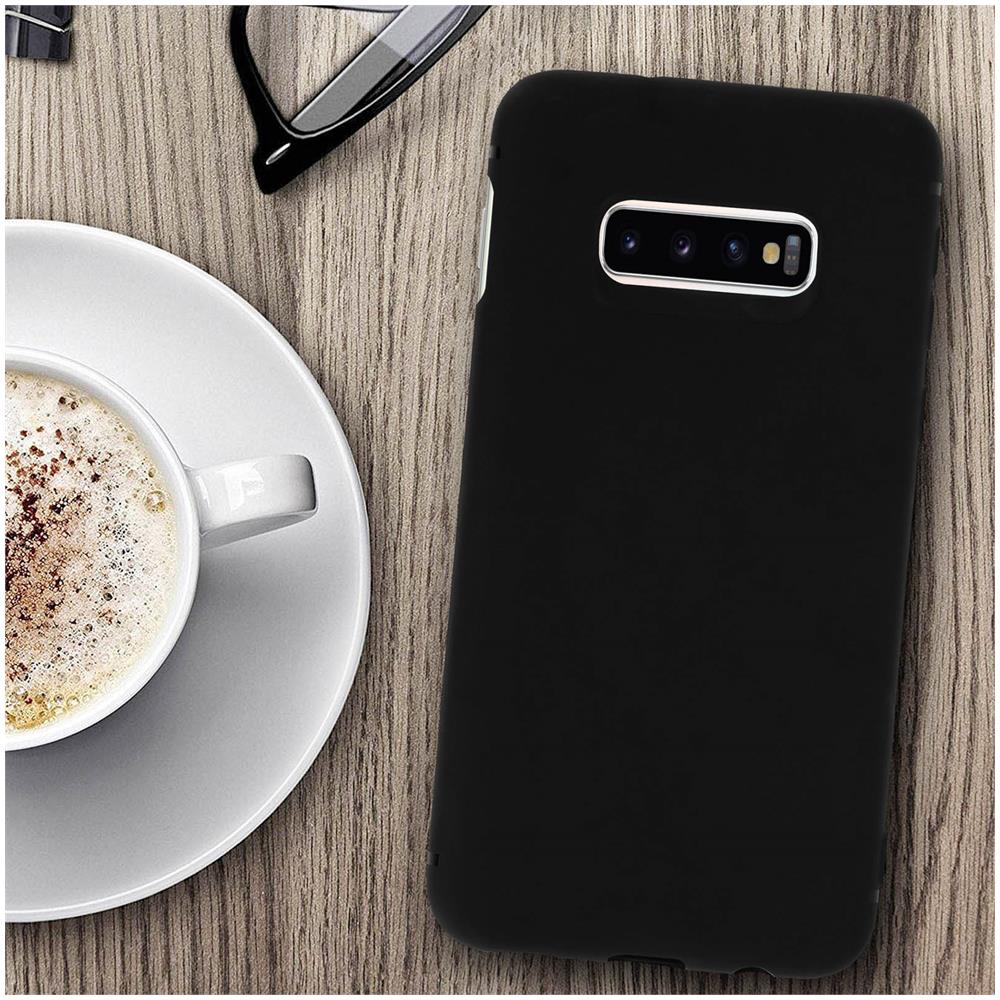 Cover Galaxy S10 Protezione Silicone Morbido Anti-graffio - Nero Opaco - Foto 2
