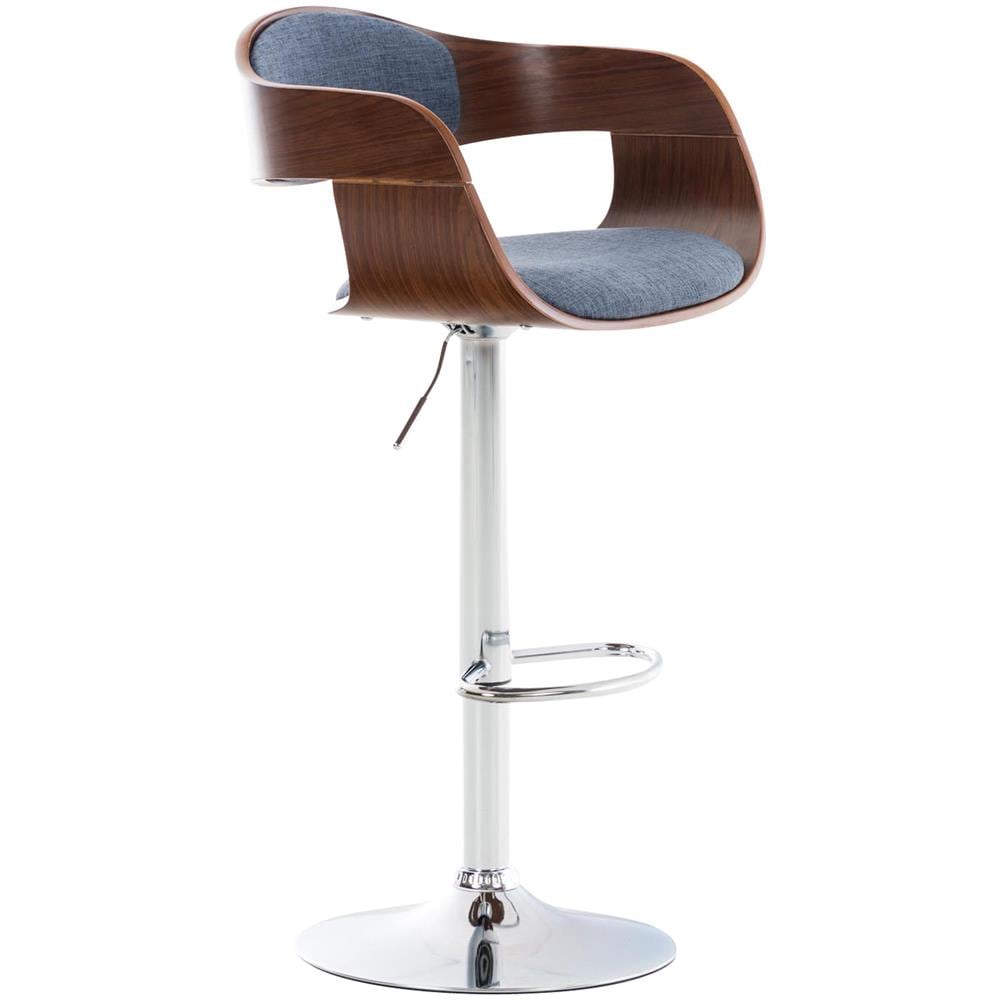 Taylor & Logan Jenna Adjustable 360 Swivel Bar Stool with Black Base in Black Vinyl