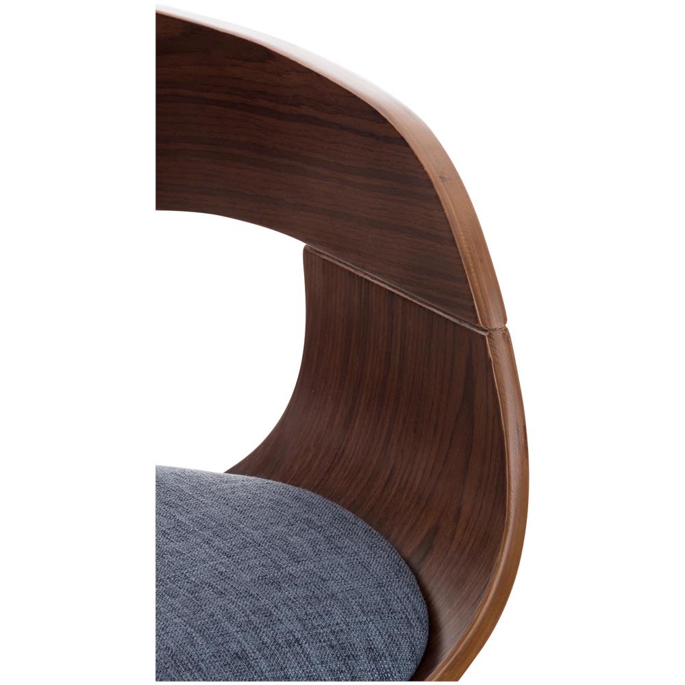 Sgabello rétro Kingston con Braccioli - Sgabello Bar Girevole 360° in Tessuto e Legno I Sgabello Alto Bancone Regolabile 63 - 77 cm Noce / Marrone - Foto 5