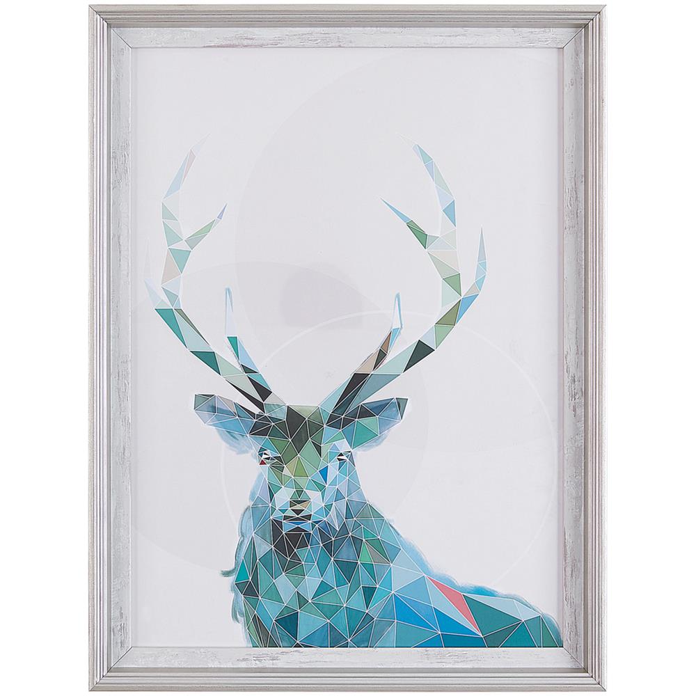 Decorazione Da Parete Blu Con Cornice 30 X 40 Cm Kayes - Foto 1