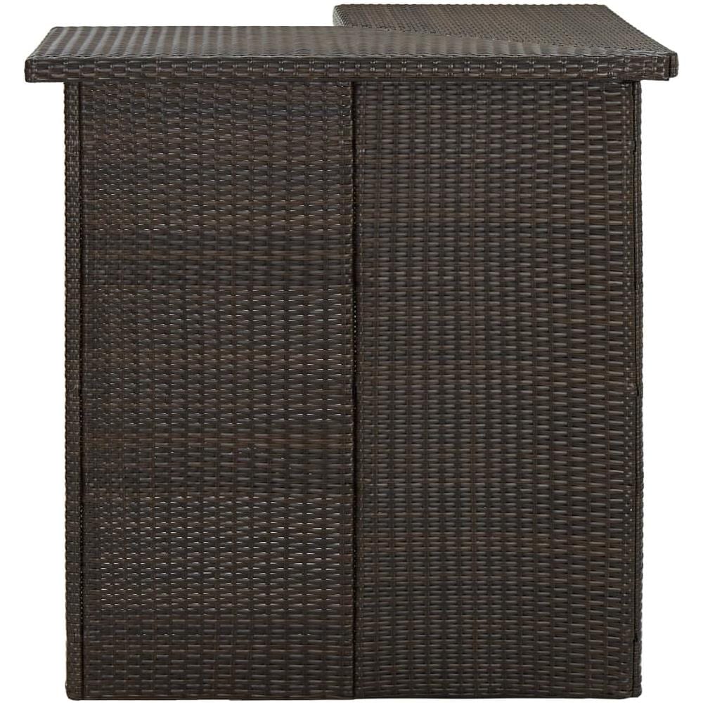 Set Da Bar Da Giardino 16 Pz Con Cuscini In Polyrattan Marrone - Foto 2