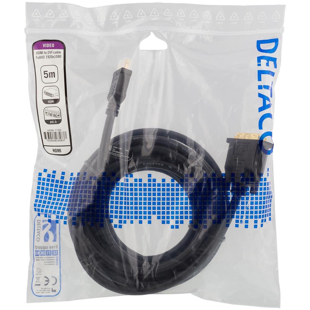 Cavo Da Hdmi A Dvi, 5 M, Full Hd, Nero - Foto 2