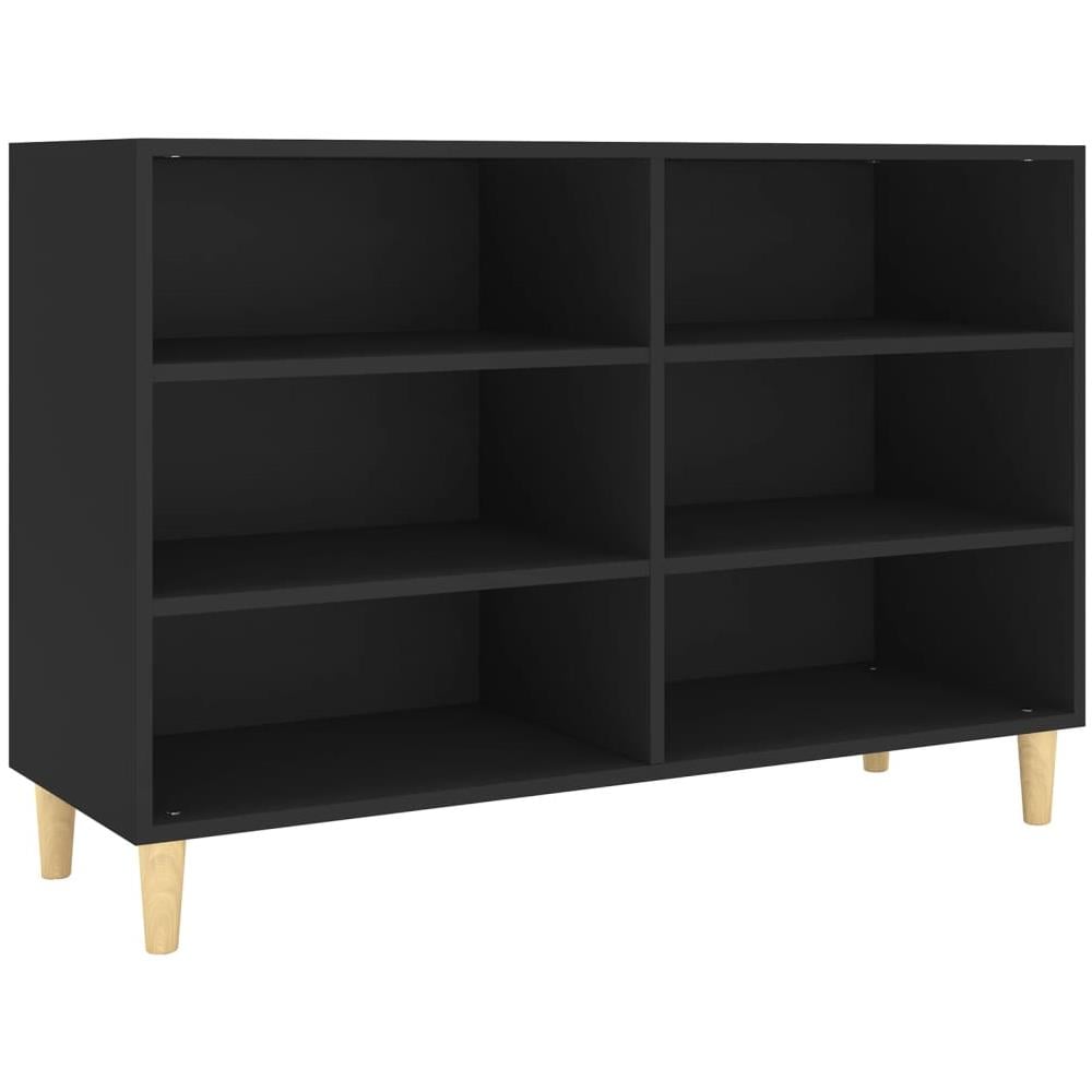 Credenza Nera 103,5x35x70 cm in Legno Multistrato - Foto 2