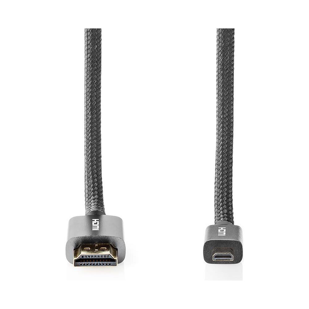 CVTB34700GY20 cavo HDMI 2 m HDMI tipo A (Standard) HDMI tipo D (Micro) Grigio - Foto 2