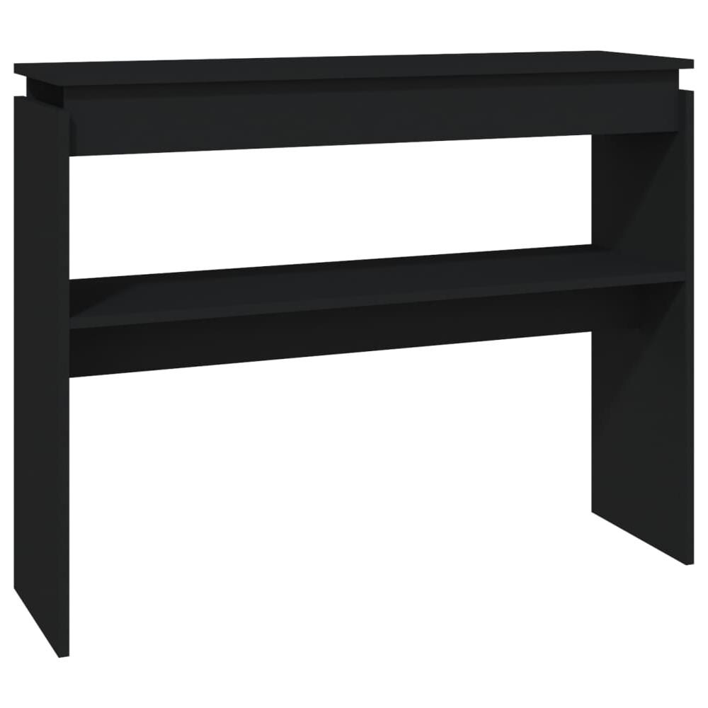 Tavolino Consolle Nero 102x30x80 cm in Legno Multistrato - Foto 2