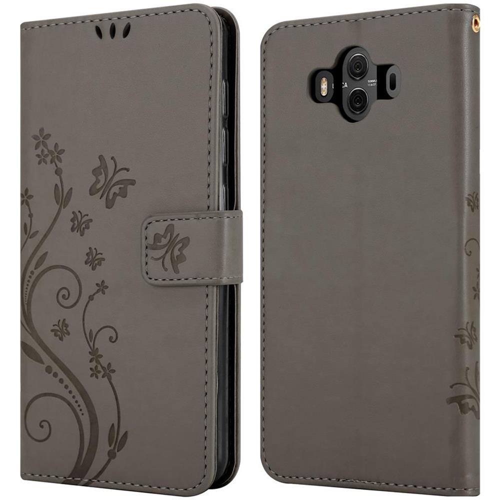 Cadorabo Custodia Compatibile Con Huawei Mate 10 In Grigio Fiore - Coperchio Protettivo In Design Floreale Con Chiusura Magnetica, Funzione Stand E Slot Per Carte - Foto 8
