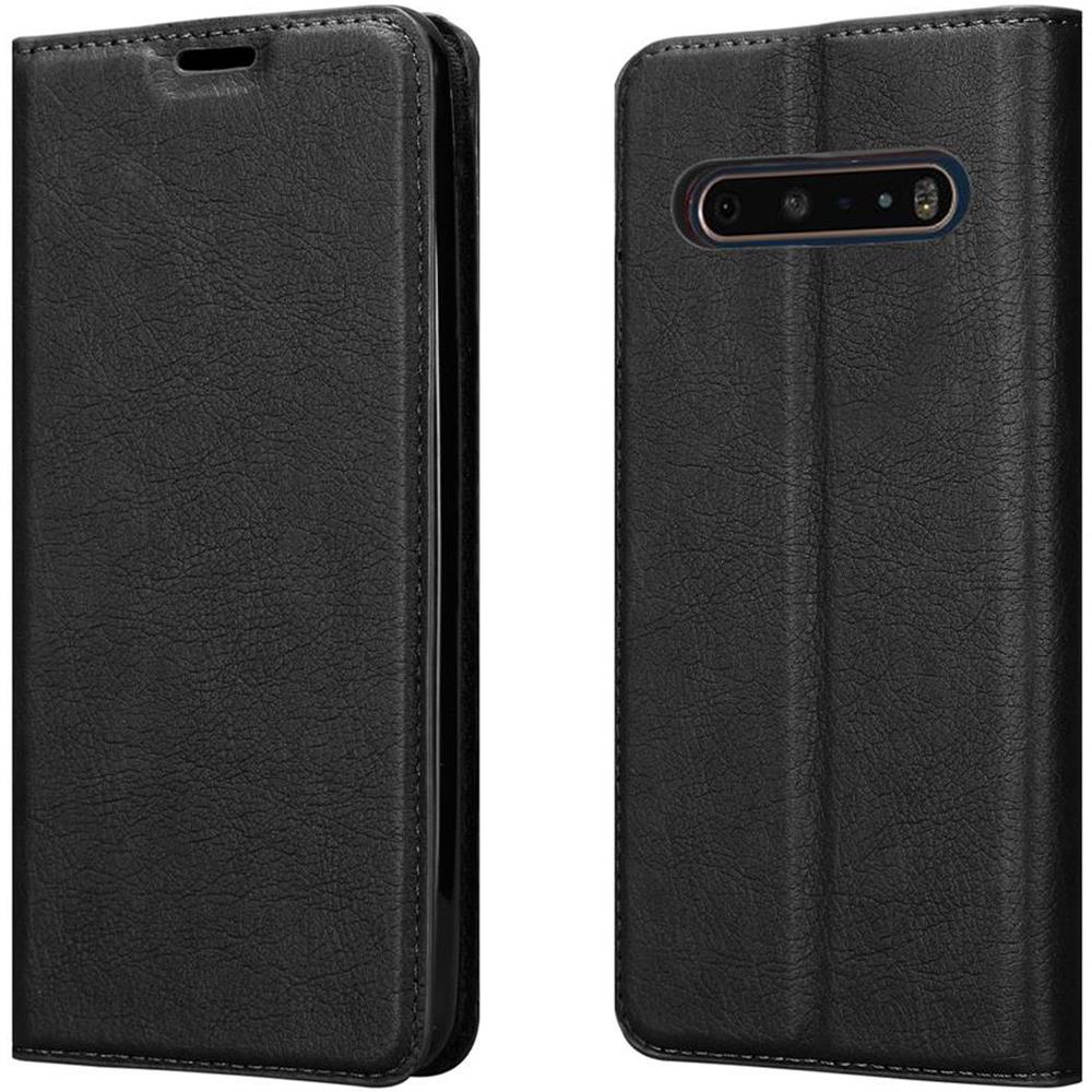 Cadorabo Custodia Compatibile Con Lg V60 Thinq In Nero Di Notte - Coperchio Protettiva Con Chiusura Magnetica, Funzione Stand E Tasca Per Le Carte - Foto 8