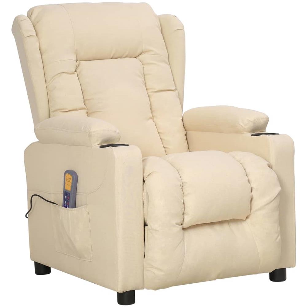 Poltrona Alzapersona Massaggiante Crema in Tessuto - Foto 2