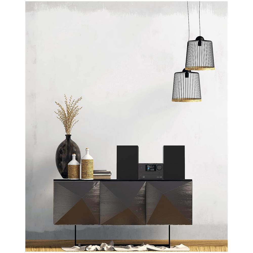 Sistema Micro HiFi Stereo M-525DAB, con Ricevitore Radio DAB+, FM Lettore CD e Presa USB Bluetooth per Audio-Streaming V5.0 (A2DP) Display a Colori 2,4" Colore Nero - Foto 2