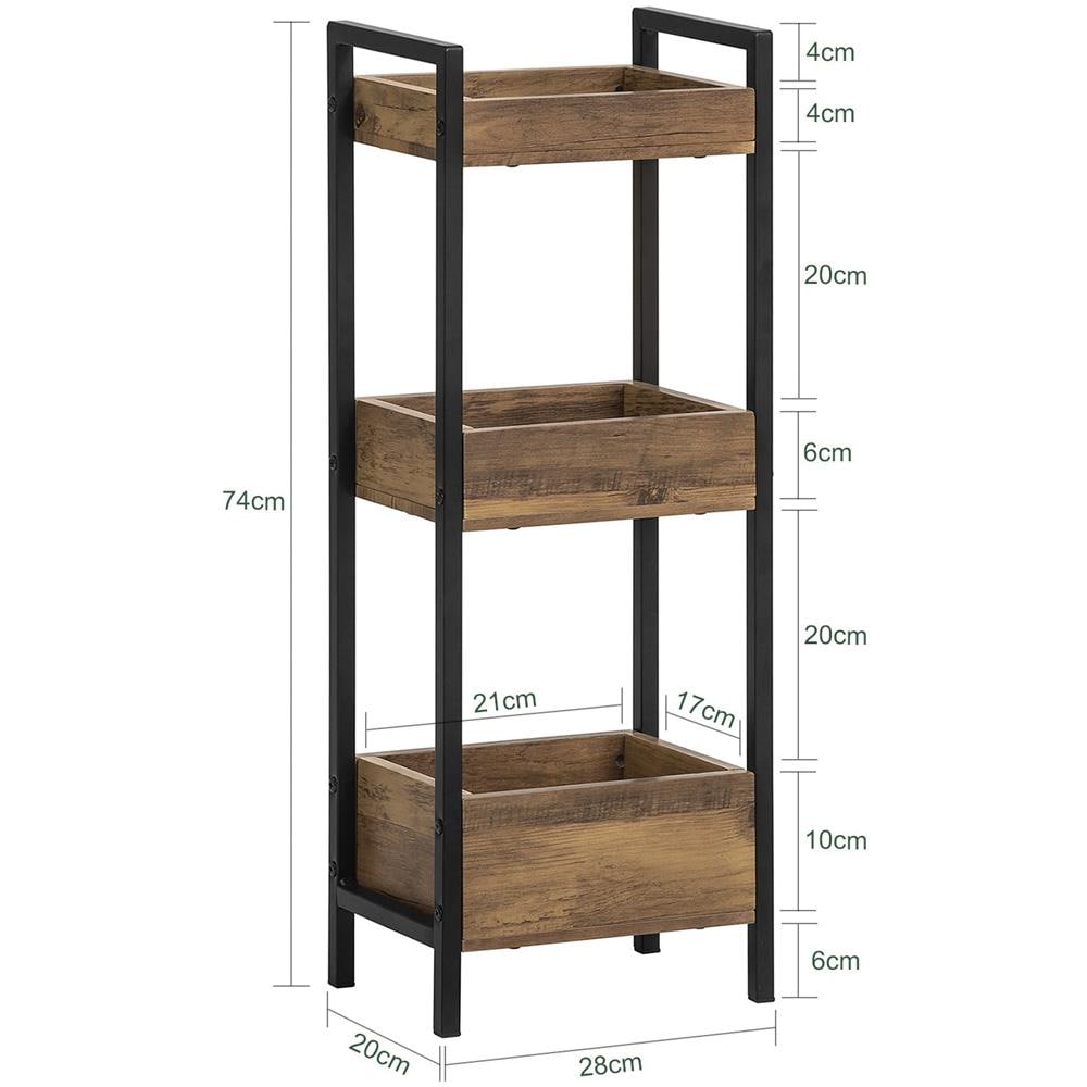 Biancheria Bagno Cesta Bagno Cesta Biancheria Scaffale Bagno Cesta Scaffale Mobili Bagno Salvaspazio Marrone Frg226-f - Foto 2