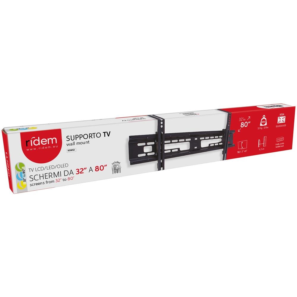 RDM S2 Supporto da Parete per TV 32" - 80" Portata Max 55 Kg - Foto 2