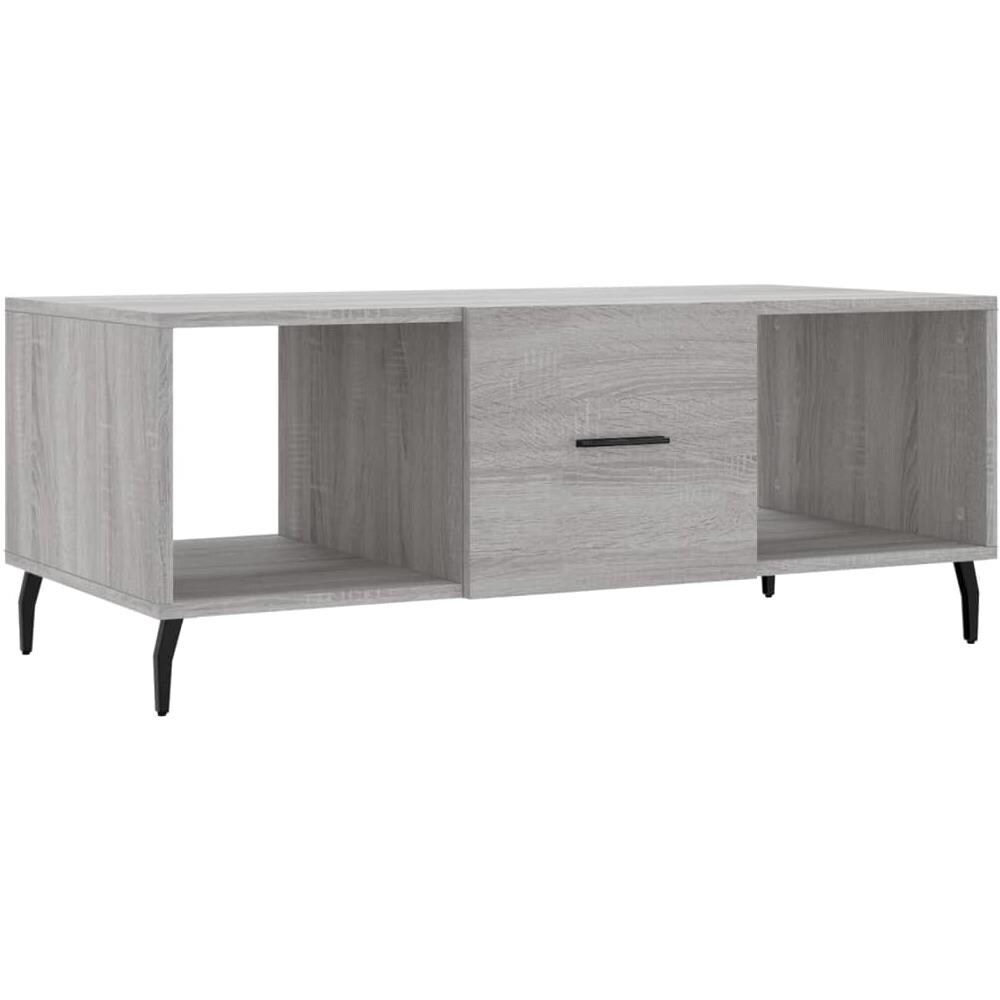 Tavolino Da Salotto Grigio Sonoma 102x50x40cm Legno Multistrato - Foto 2