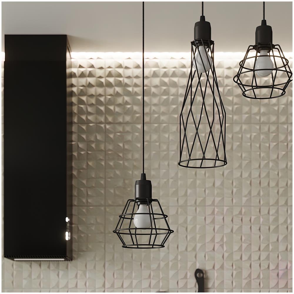 Sollux Lighting Lampada A Sospensione Suba 1 Nero Sl.1165 - Industriale Lampade A Sospensione Nero 139x12x12 Cm - Foto 7