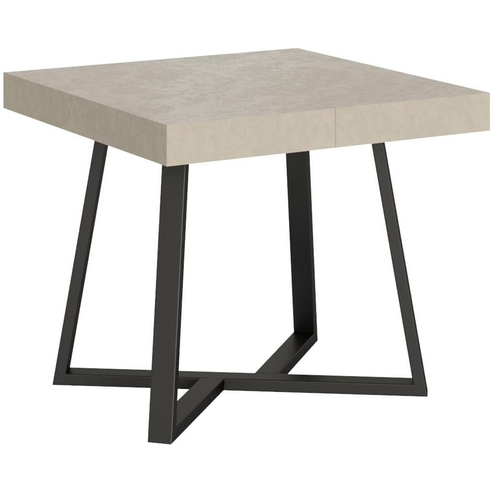 Tavolo allungabile 90x90/194 cm Zeplir cashmere gambe antracite - Foto 1