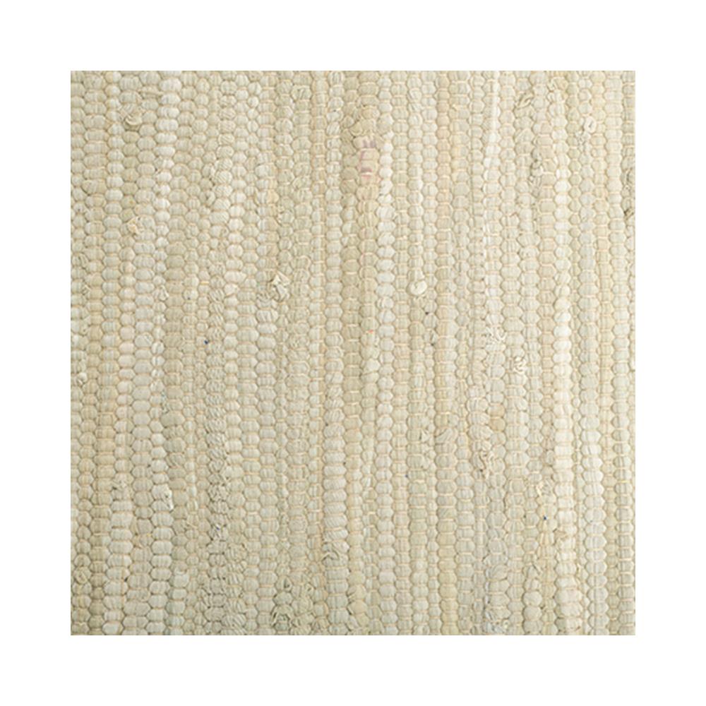 Tappeto in cotone intrecciato con frange 40x60 cm naturale - Foto 1