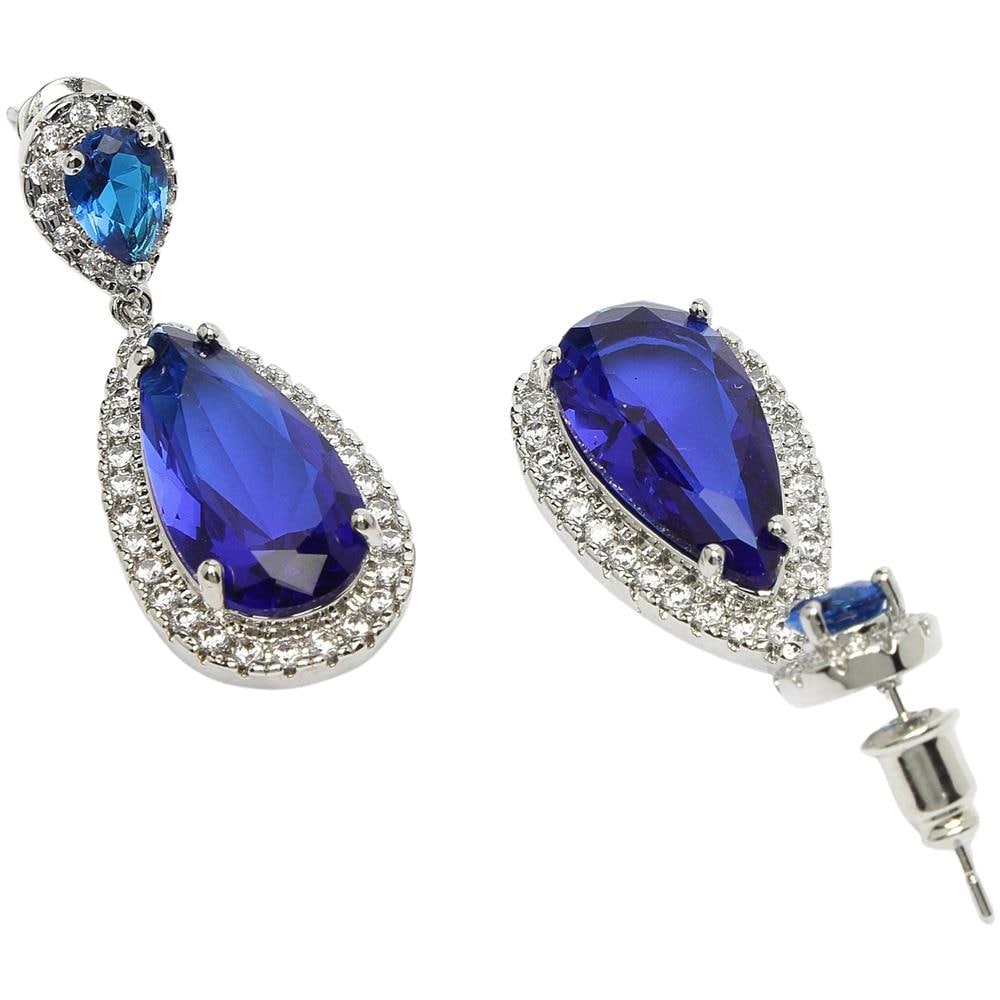 Orecchini Pendenti con Zirconi in Blu Collezione Diva - Foto 2