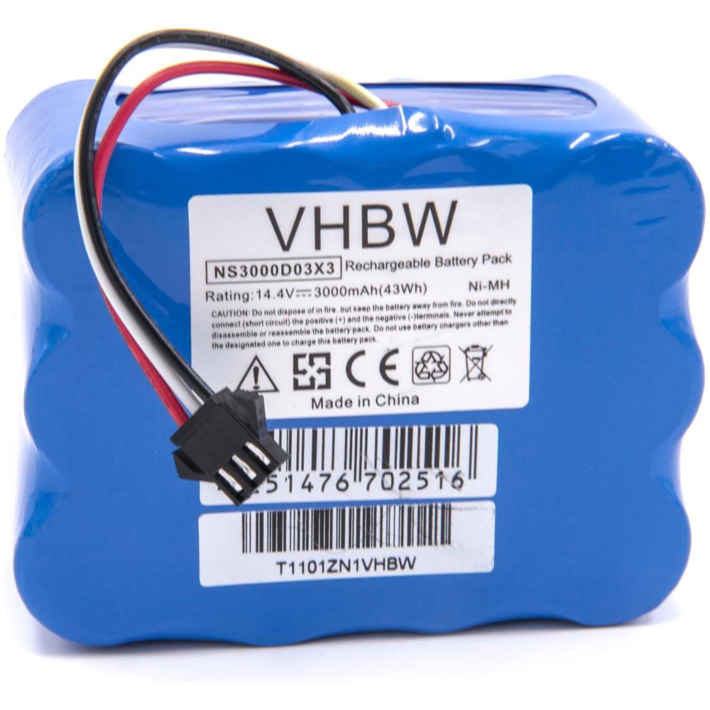 14.4V vhbw NiMH batteria 2000mAh per robot aspirapolvere home cleaner come YX-Ni-MH-022144
