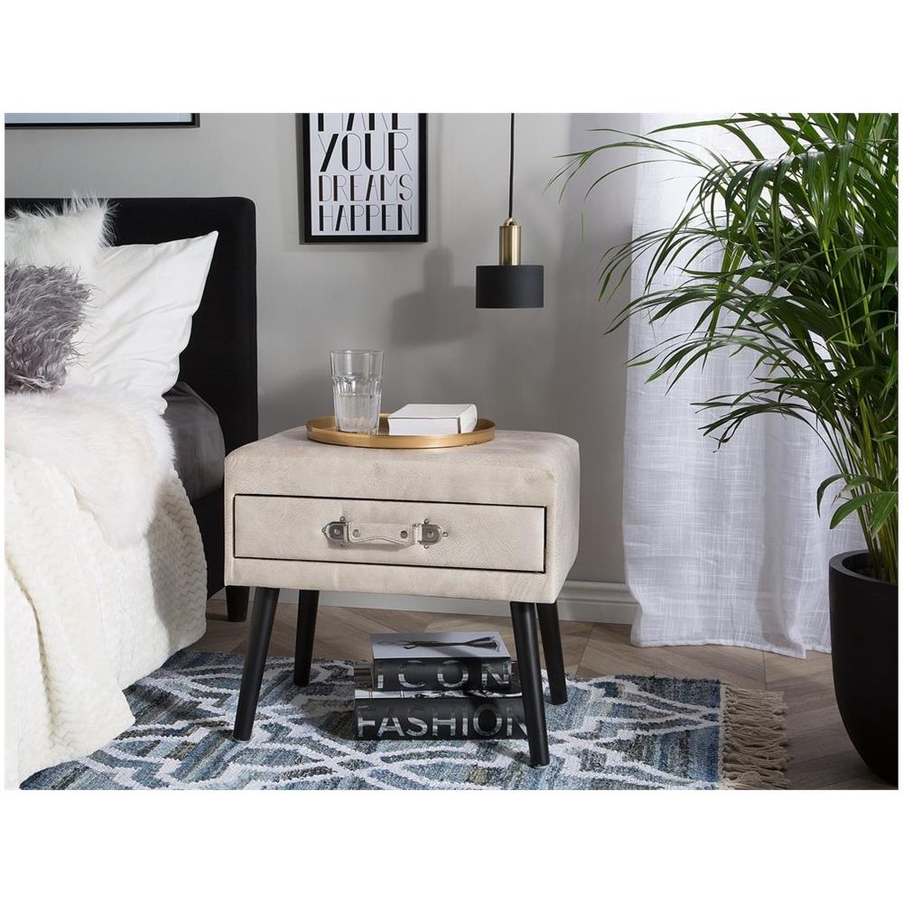 Tavolino In Ecopelle Beige Eurostar - Foto 2