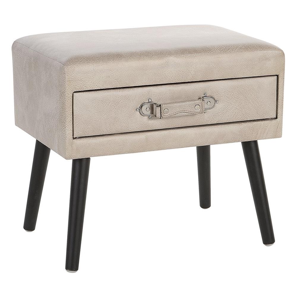 Tavolino In Ecopelle Beige Eurostar - Foto 1