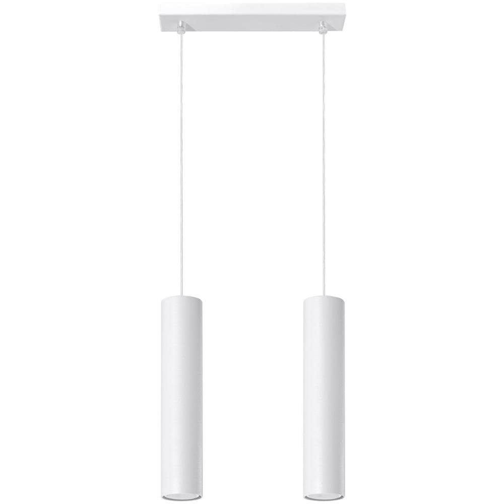 2 Light Staight Bar Drop Pendant White, Gu10 - Foto 1